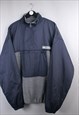 vintage champion pullover navy fleece jacket