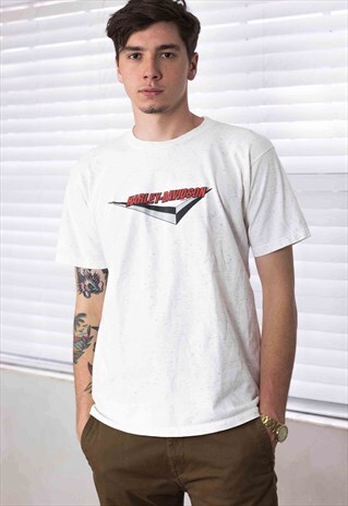 VINTAGE HARLEY-DAVIDSON T-SHIRT LOGO L 7.6