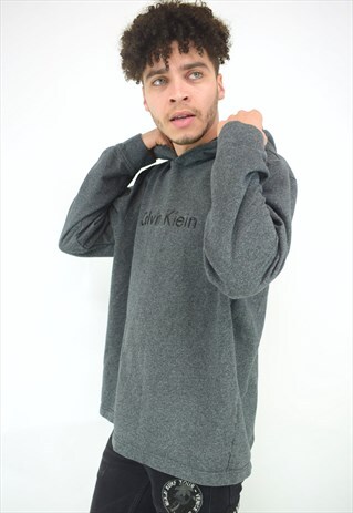 VINTAGE 90'S CALVIN KLEIN GREY HOODIE