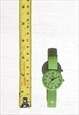 LADIES MINI GREEN WATCH ON EXPANDER STRAP