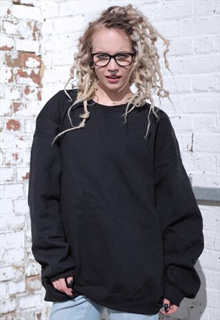 HEAVYWEIGHT SOFT TOUCH BLACK SWEATSHIRT