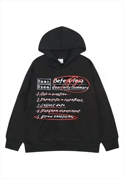 Fearless slogan hoodie graffiti pullover paint scribble top