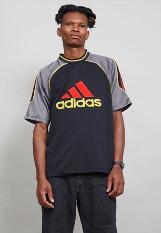 ADIDAS MULTI COLOURED VINTAGE 80'S MESH T-SHIRT