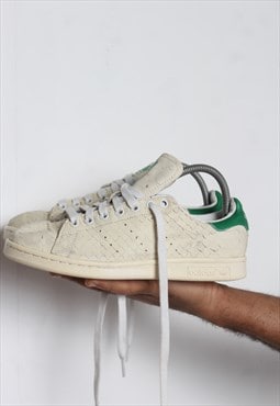 Vintage Adidas Distressed Trainers White Size 6