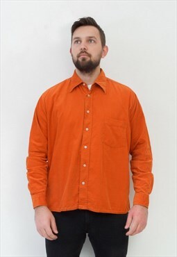 Corduroy Vintage men's XL Soft cords Shirt Long Sleeved top