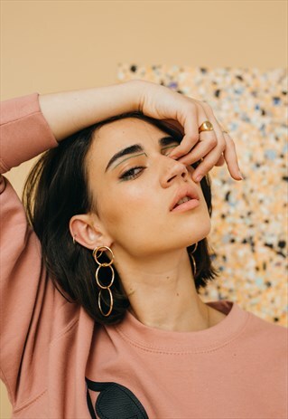 TRIPLE HOOP EARRINGS