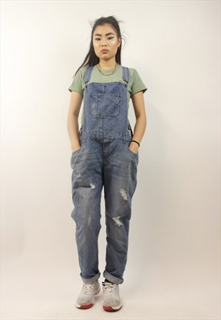 VINTAGE DENIM BLUE 90S DUNGAREES