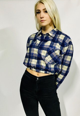 VINTAGE WESTERN CHECK LONG SLEEVED SHIRT WOMEN'S 8 10 12