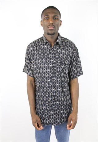 VINTAGE ABSTRACT 90'S PATTERNED SHIRT