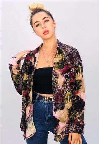 VINTAGE OVERSIZED PATTERN SHIRT