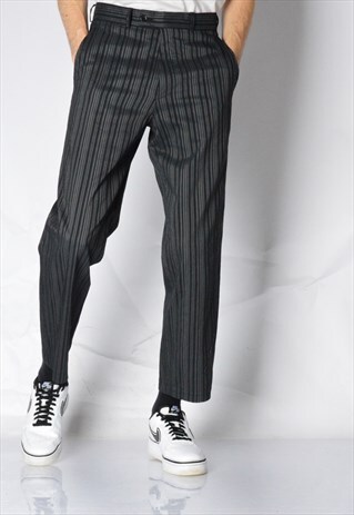 VINTAGE 90S BLACK STRIPED PANTS