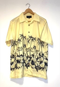 Vintage 90s Hawaiian Boho Hawaii Festival Shirt Mens Medium