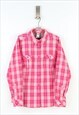 The North Face Check Long Sleeve Shirt in Pink - XL
