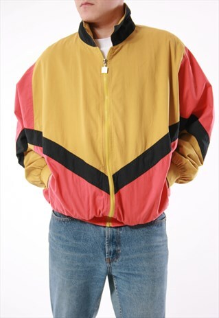 VINTAGE VTG RARE WORKWEAR PATTERN BOMBER JACKET 13875