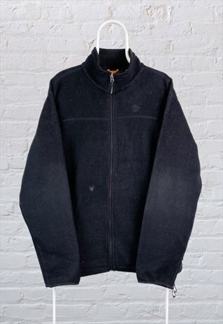 VINTAGE TIMBERLAND FLEECE JACKET BLACK XL