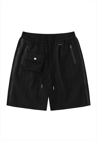 Sports shorts premium small pocket skater pants in black