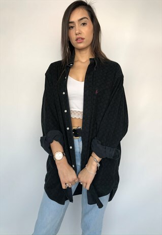 VINTAGE 90S RALPH LAUREN POLO LONG SLEEVE CHECK CORD SHIRT