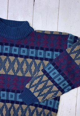 vintage 90s knitted knit jumper sweatshirt grandad