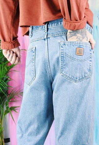 VINTAGE 90'S CARHARTT DENIM JEANS BLUE