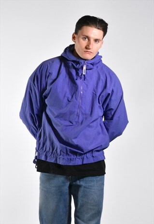 VINTAGE 1980S PUMA WINDBREAKER HALF ZIP PULLOVER