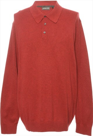 BEYOND RETRO VINTAGE MAROON ST JOHN'S BAY JUMPER - XL