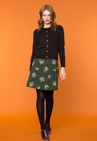 BLACK LIGHTWEIGHT BUTTON UP CARDIGAN