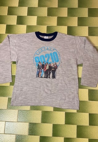 VINTAGE 1991 BEVERLY HILLS 90210 LONG SLEEVE CREWNECK SHIRT