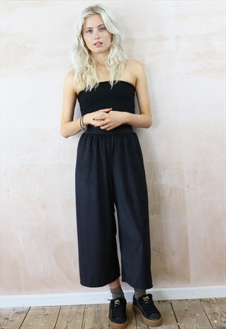 VEGAN SUEDE CROP TROUSERS