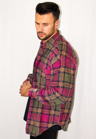 VINTAGE PLAID CORDUROY SHIRT