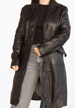 Vintage  Leather Jacket Sergio benini in Black S