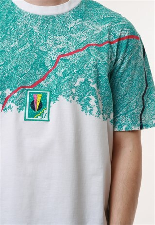 90S ADIDAS VINTAGE ABSTRACT COTTON T-SHIRT 17303