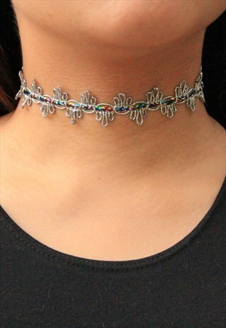 GOLD DECO LACE CHOKER