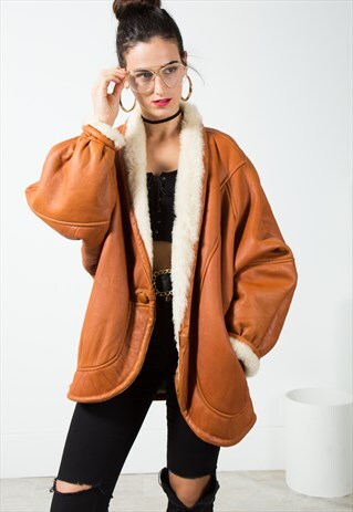 VINTAGE FAUX FUR COAT / S114