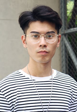 CLEAR FRAME ROUND GLASSES