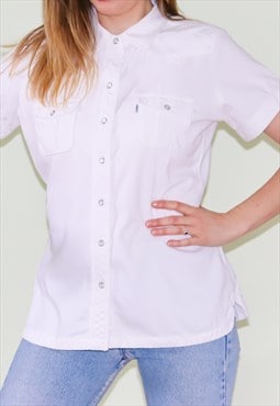 Vintage 90's White Denim Levi Shirt