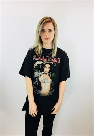 VINTAGE AALIYAH RAP MUSIC BAND T SHIRT