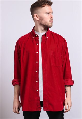 VINTAGE CORDUROY SHIRT RED