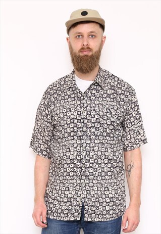 VINTAGE SHORT SLEEVE PIERRE CARDIN FLORAL SHIRT
