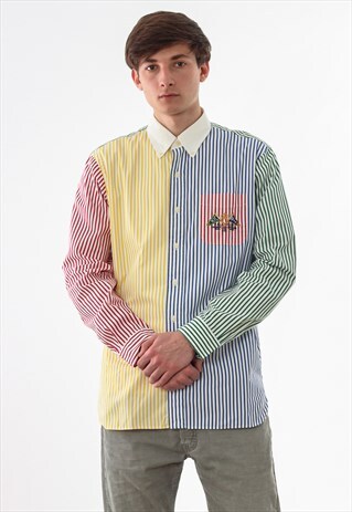 VINTAGE POLO RALPH LAUREN 90S MULTICOLORED STRIPED