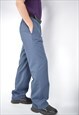 VINTAGE BLUE CLASSIC 80'S STRAIGHT SUIT TROUSERS 