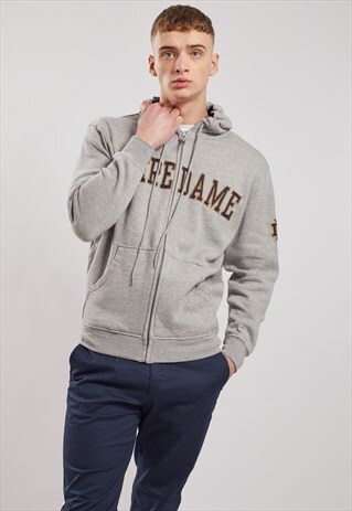 VINTAGE NOTRE DAME ZIP-UP HOODIE
