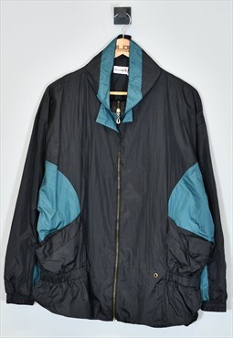 Vintage Patterned Shell Jacket Black XXXLarge