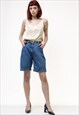 Vintage Vtg Rare Blue High Waisted Denim Moms Shorts 5035