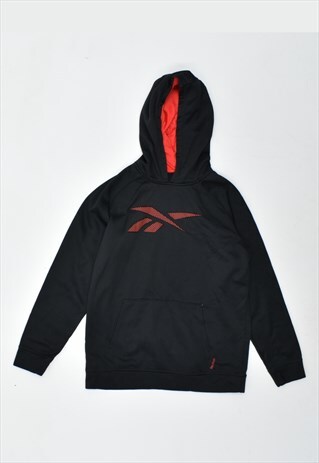 VINTAGE 90'S REEBOK HOODIE JUMPER BLACK