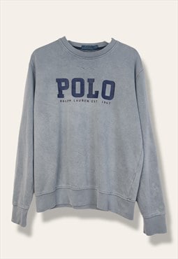 Vintage Ralph Lauren Sweatshirt Polo in Blue M