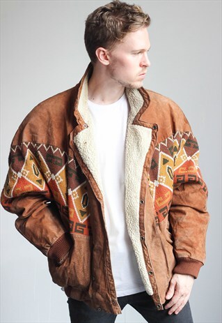 VINTAGE AZTEC FESTIVAL SHERPA JACKET