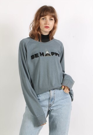 VINTAGE 90'S OVERSIZE GRAPHIC SWEATSHIRT BLUE