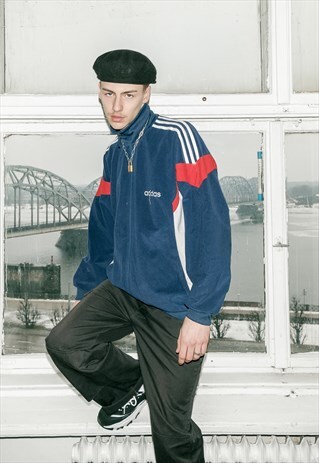 VINTAGE TRICOLOR SPORT JACKET / 1990S