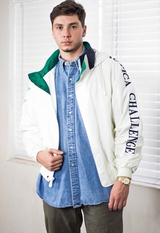 VINTAGE NAUTICA COMPETITION JACKET LOGO 90S M 26.3