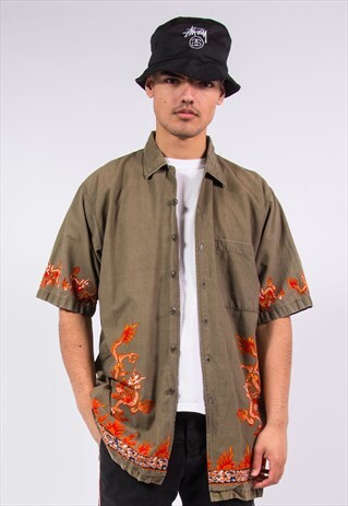 90S VINTAGE DRAGON PRINT FESTIVAL SHIRT